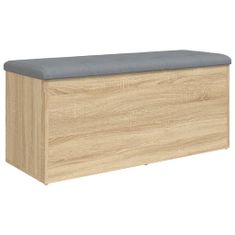 Vidaxl Úložná lavička dub sonoma 102x42x45 cm kompozitné drevo