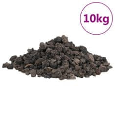 Vidaxl Sopečné kamene 10 kg čierne 1-2 cm