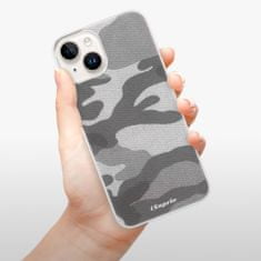 iSaprio Silikónové puzdro - Gray Camuflage 02 pre iPhone 15