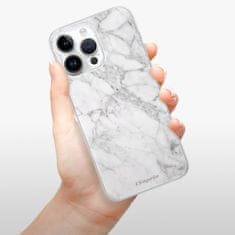 iSaprio Silikónové puzdro - SilverMarble 14 pre iPhone 15 Pro Max