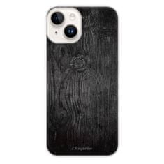 iSaprio Silikónové puzdro - Black Wood 13 pre iPhone 15