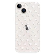 iSaprio Silikónové puzdro - Stars Pattern - white pre iPhone 15