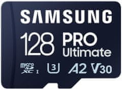 SAMSUNG PRO Ultimate MicroSDXC 128GB + USB Adaptér / CL10 UHS-I U3 / A2 / V30
