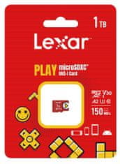 LEXAR pamäťová karta 1TB PLAY microSDXC UHS-I cards, čítanie 150MB/s C10 A2 V30 U3