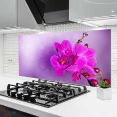 tulup.sk Sklenený obklad Do kuchyne Kvety plátky orchidea 140x70 cm