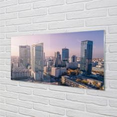 tulup.sk Nástenný panel  Varšava mrakodrapy panorámu 125x50 cm