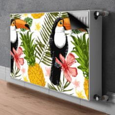 tulup.sk Dekoračný magnet na radiátor Toucan a ananas 90x60 cm