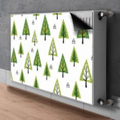 tulup.sk Dekoračný magnet na radiátor Trojúhelníkové stromy 90x60 cm