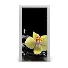 tulup.sk Fototapeta samolepiace Orchidea a kamene 95x205 cm