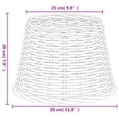 Vidaxl Tienidlo na lampu hnedé Ø30x20 cm prútené