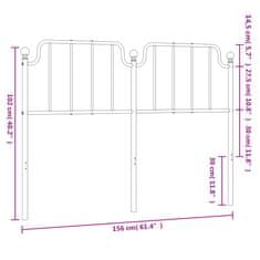 Vidaxl Kovové čelo postele čierne 150 cm