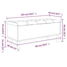 Vidaxl Úložná lavička dub sonoma 102x42x46 cm kompozitné drevo