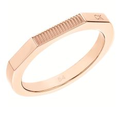 Calvin Klein Módny bronzový prsteň Faceted 35000189 (Obvod 52 mm)
