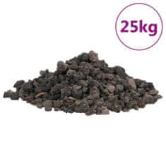 Vidaxl Sopečné kamene 25 kg čierne 1-2 cm