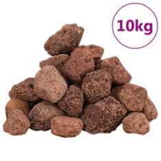 Vidaxl Sopečné kamene 10 kg červené 3-5 mm