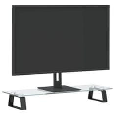 Vidaxl Stojan na monitor čierny 60x20x8 cm tvrdené sklo a kov