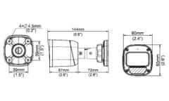 Uniview Uniarch by IP kamera/ IPC-B122-APF28/ Bullet/ 2Mpx/ objektív 2.8mm/ 1080p/ IP67/ IR30/ PoE/ Onvif