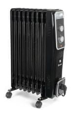 G21 Olejový radiátor Bromo čierny, 9 rebier, 2000 W