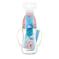 Canpol babies Fľaša antikoliková so svietiacimi úchytmi EasyStart Sleepy koala 240ml ružová