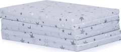 Chipolino Skladací matrac 120x60 cm Platinum,grey stars