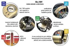 SEFIS ON OFF moto zámok s alarmom 