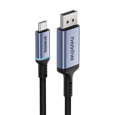 BASEUS Adaptér Baseus USB-C na DisplayPort 2 m (čierny)