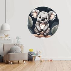 PIPPER. Kruhová samolepka na stenu "Koala" Ø 100cm