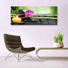 tulup.sk Skleneny obraz Bambus kvet kamene zen 125x50 cm 4 Prívesky