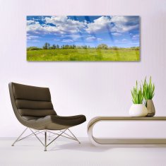 tulup.sk Skleneny obraz Lúka tráva nebo krajina 125x50 cm 2 Prívesky