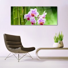 tulup.sk Skleneny obraz Bambus orchidea kvety zen 125x50 cm 2 Prívesky