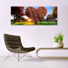 tulup.sk Skleneny obraz Strom srdce přírdoa 125x50 cm 2 Prívesky