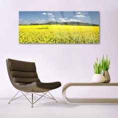 tulup.sk Skleneny obraz Pole lúka príroda repky olejnej 125x50 cm 2 Prívesky