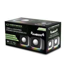 Esperanza Reproduktory ESPERANZA EGS108 2.0 USB LED RAINBOW AMBIENT