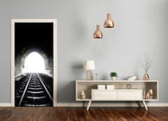 tulup.sk Fototapeta samolepiace dvere koľaje tunel 85x205 cm