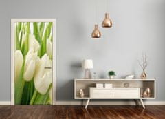 tulup.sk Fototapeta samolepiace biele tulipány 75x205 cm