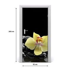 tulup.sk Fototapeta samolepiace Orchidea a kamene 95x205 cm