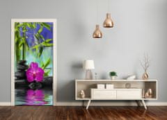 tulup.sk Fototapeta samolepiace Orchidea a bambus 95x205 cm