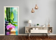 tulup.sk Fototapeta samolepiace Orchidea a bambus 85x205 cm