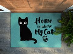 tulup.sk Rohožka pred dvere Home is where my cat is 90x60 cm