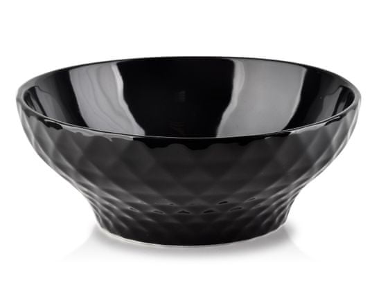 Affekdesign Porcelánová miska DIAMENT BLACK 17,5 x 7 cm čierna