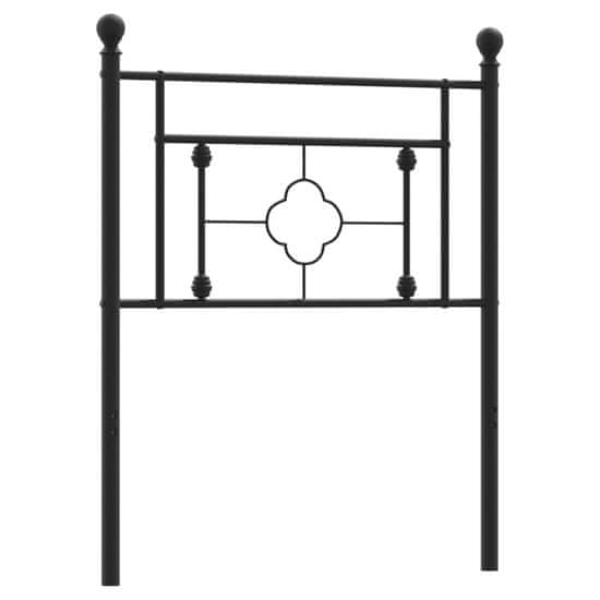 Vidaxl Kovové čelo postele čierne 80 cm