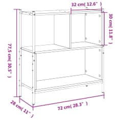 Petromila vidaXL Knižnica dub sonoma 72x28x77,5 cm kompozitné drevo