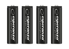 Esperanza EZA106 Esperanza nabíjacie batérie Ni-MH AA vysokokapacitné 2600 mAh 4ks čierne