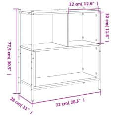 Petromila vidaXL Knižnica dymový dub 72x28x77,5 cm kompozitné drevo