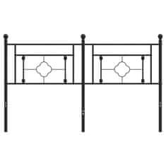 Vidaxl Kovové čelo postele čierne 160 cm