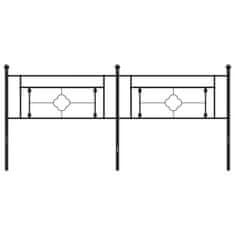 Vidaxl Kovové čelo postele čierne 193 cm