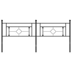 Vidaxl Kovové čelo postele čierne 200 cm