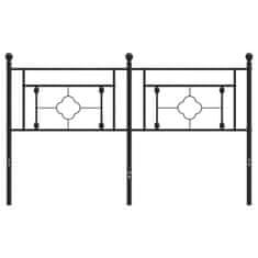 Vidaxl Kovové čelo postele čierne 150 cm