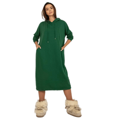 RELEVANCE Dámske šaty oversize ŠPORTY tmavo zelené RV-BL-8335.58P_390978 Univerzálne