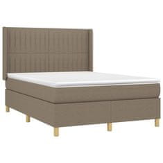 Petromila vidaXL Boxspring posteľ s matracom sivohnedý 140x190 cm látka